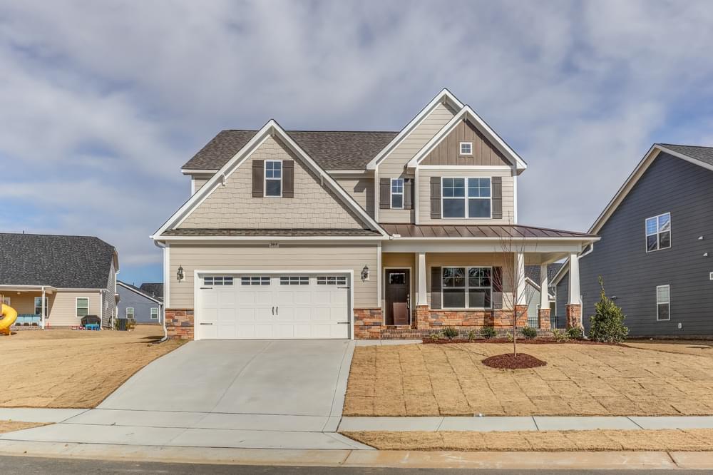 Elevation K. Rivermist New Home in Knightdale, NC