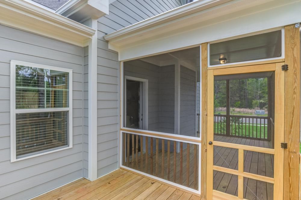 Covered Screen Porch with Patio Option. Wilmington, NC New Home