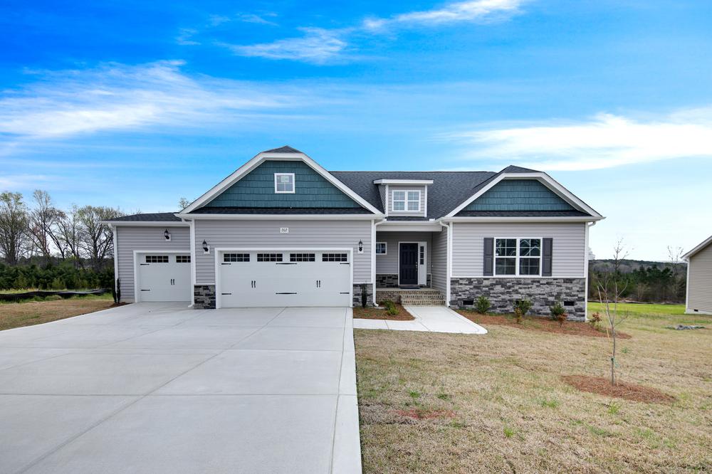 Elevation C with 3 car option. Cambridge New Home in Grimesland, NC