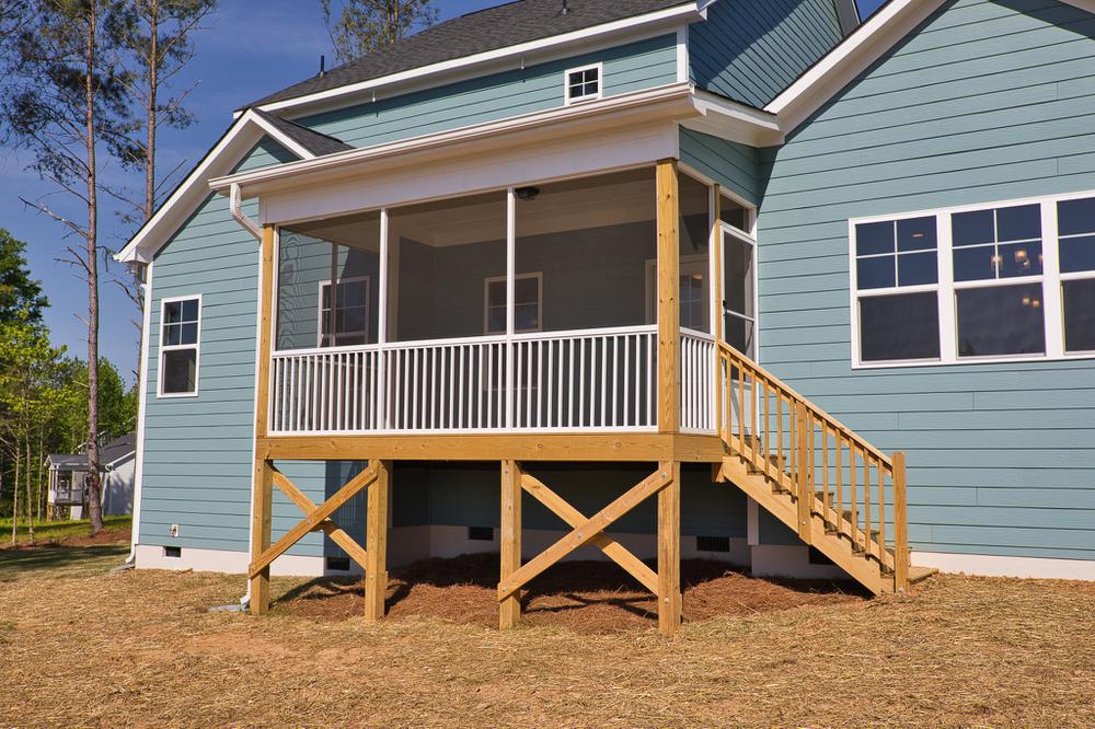 Covered Deck Option with Screen. New Home in Selma, NC