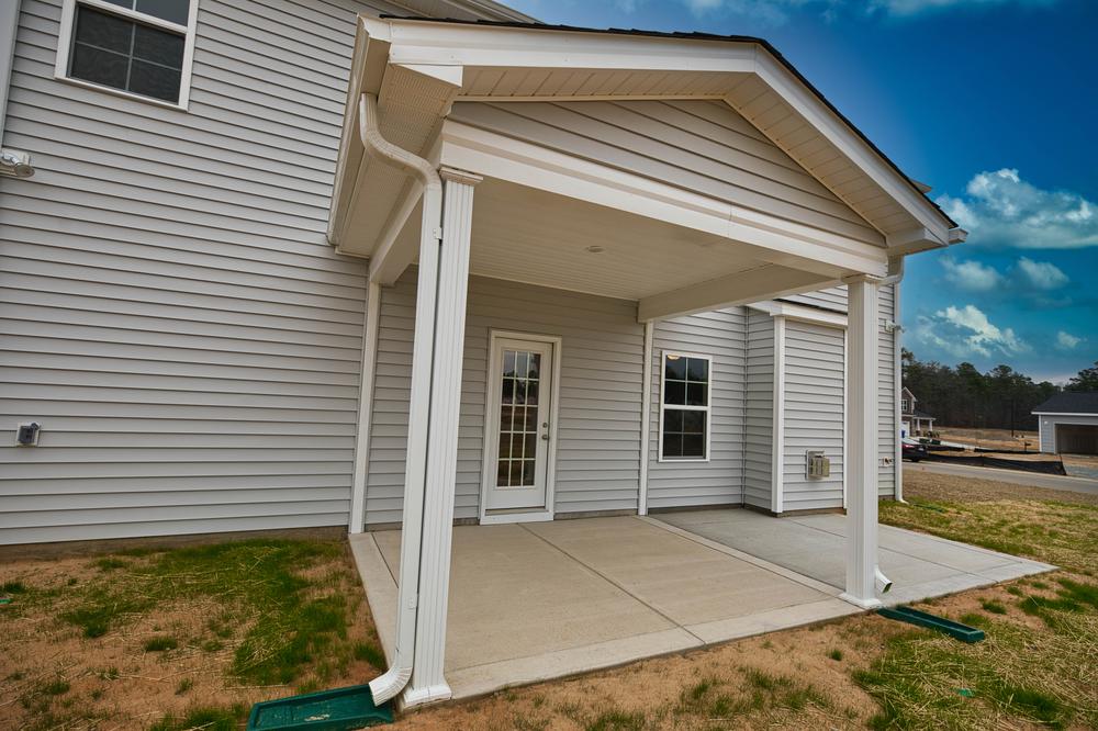 Covered Porch with Patio Option. New Home in Fayetteville, NC